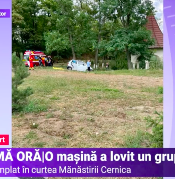 O mașină a intrat într-un grup de oameni în curtea Mănăstirii Cernica: O persoana a murit