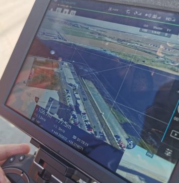 Drona CJ Ilfov, în sprijinul ISU București Ilfov pentru stingerea unui incendiu de vegetaţie uscată – FOTO