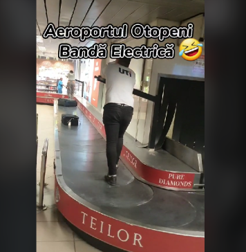 Probleme pe Otopeni. Angajații, puși să meargă pe banda de bagaje, pentru a roti gențile călătorilor – VIDEO