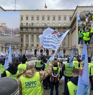 Sindicaliștii din poliție și penitenciare protestează în fața Guvernului și sediilor PNL și PSD