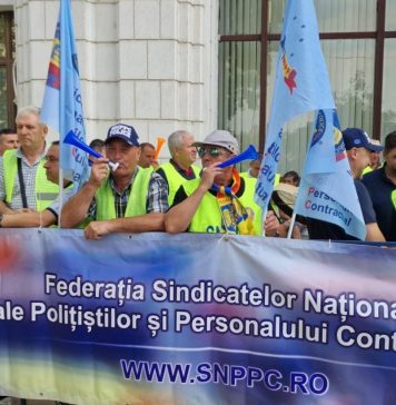 Protest al sindicaliştilor din penitenciare şi Poliţie, în faţa Guvernului. Care sunt nemulțumirile acestora