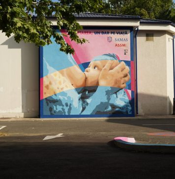 Asociația SAMAS Sănătate pentru Mame și Sugari a inaugurat prima murală pe tema alăptării – FOTO