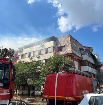 Incendiu la mansarda unui bloc în Popești-Leordeni. A fost emis un mesaj RO-ALERT