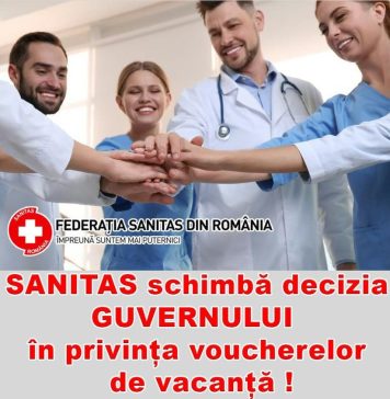 Federaţia Sanitas anunţă că mai multe categorii de salariaţi vor beneficia de vouchere de vacanţă