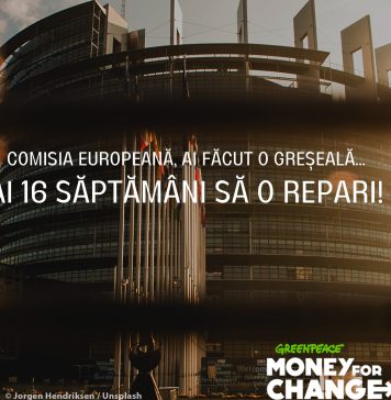 Greenpeace începe demersurile legale împotriva Comisiei Europene în contextul includerii gazului și a energiei nucleare în taxonomia UE