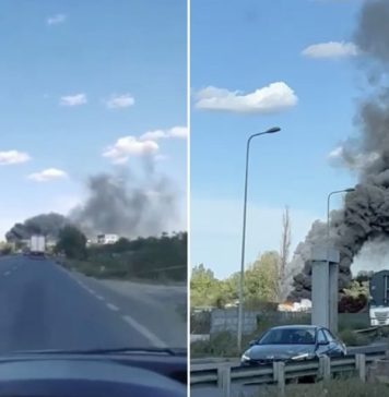 Incendiu puternic la un centru Remat din Chitila, lângă București – FOTO