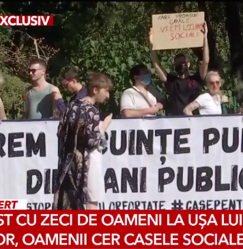 Zeci de oameni protestează la ușa lui Nicușor Dan. Aceștia amenință că vor intra în greva foamei – VIDEO