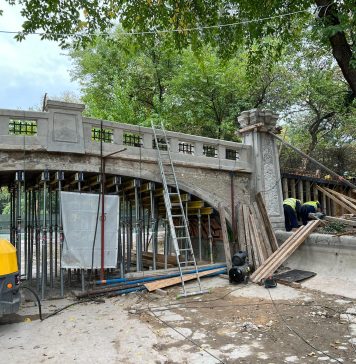 Stadiul lucrărilor la Podul Mare din Cișmigiu. Viceprimar: Bolta podului a fost consolidată – FOTO