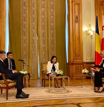 Preşedintele Georgiei, la Palatul Parlamentului. Discuții cu Alina Gorghiu și Marcel Ciolacu – VIDEO/FOTO