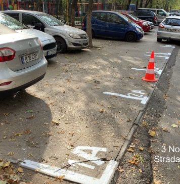 Infrastructură Sector 5, lucrări de marcare a locurilor de parcare de reședință