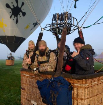 Parașutiștii Jandarmeriei Române, salturi dintr-un balon cu aer cald, în Cehia