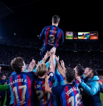 Gerard Pique a fost eliminat la ultimul meci al carierei