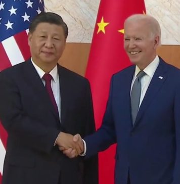 Joe Biden and Xi Jinping, in their first bilateral meeting since the election of the American president