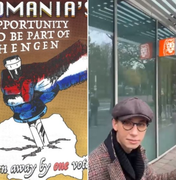 Protest al unui student român în Olanda, faţă de atitudinea politicienilor din Ţările de Jos cu privire la aderarea României la Schengen