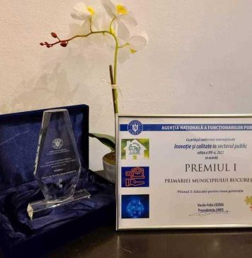 Proiect al Primăriei Capitalei, premiat de Agenţia Naţională a Funcţionarilor Publici