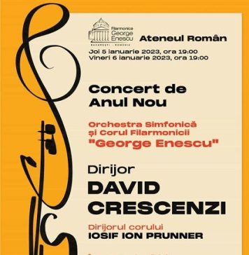Concert de Anul Nou la Ateneul Român în 5 şi 6 ianuarie