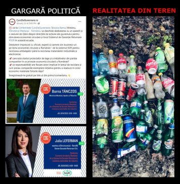 Garda Civică pentru Mediu avertizează că Sistemului Garanție-Returnare (SGR) continuă să fie în pericol: ”Șansele să fie iar amânat sunt mari”