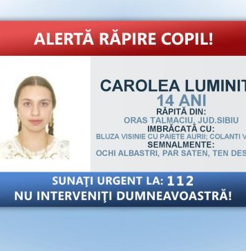 UPDATE Fata de 14 ani răpită din Sibiu, găsită în Brașov