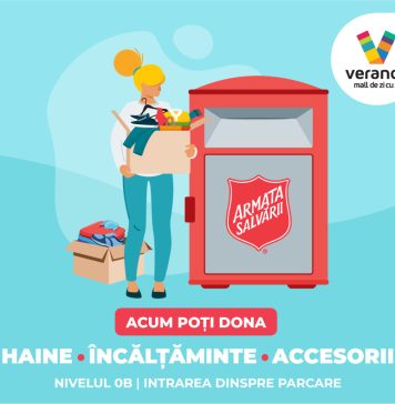 Armata Salvării România primește donații de haine și jucării în Veranda Mall