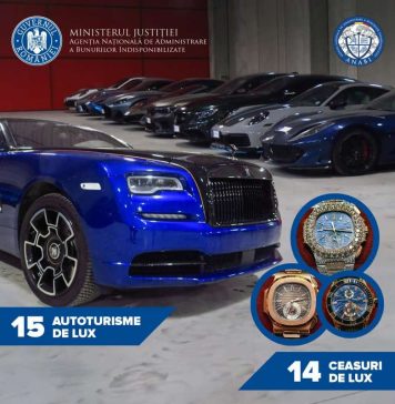 Autovehicule, ceasuri de lux și sume de bani în valoare de 18 milioane lei, confiscate de ANABI de la frații Tate