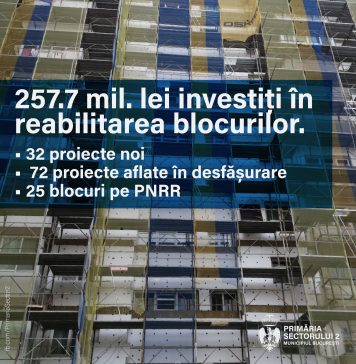 Un sfert din bugetul destinat dezvoltării Sectorului 2 va merge spre reabilitarea termică a blocurilor