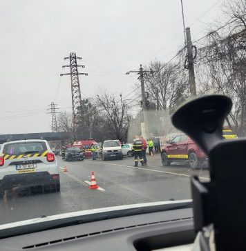3 autoturisme implicate într-un accident pe DN1 în zona Otopeni