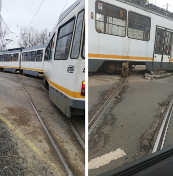 Tramvaie deraiate în București, la Obor și pe bulevardul Theodor Pallady – FOTO