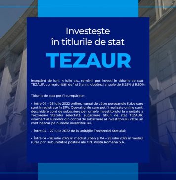 Ministerul Finanțelor: Dobânzi de până la 8% pentru noua emisiune de titluri de stat TEZAUR