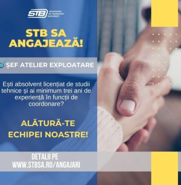 STB angajează un șef de atelier și un inginer
