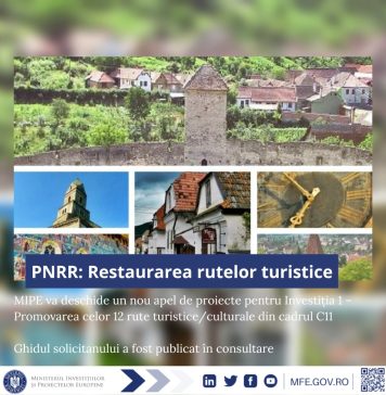 MIPE publică ghidul pentru un nou apel pentru restaurarea rutelor turistice