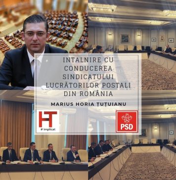 Marius Horia Țuțuianu (PSD), întâlnire de lucru cu Sindicatul Lucrătorilor Poștali din România, pe tema activității managementului provizoriu al Companiei Naționale Poșta Română