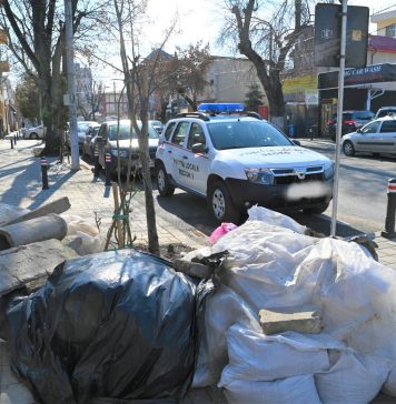Sectorul 2: Un cetățean care a blocat trotuarul cu deșeuri din construcții, amendat cu 500 de lei