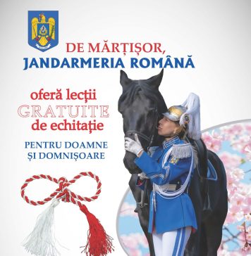 Jandarmeria Română oferă lecții gratuite de echitație femeilor pe 1 martie