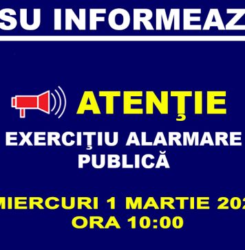 Exercițiu de alarmare publică în București și Ilfov, pe 1 martie