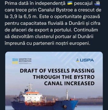 Ucraina sfideaza din nou Romania: Canalul Bâstroe a fost adâncit până la 6,5 metri, anunță Kievul