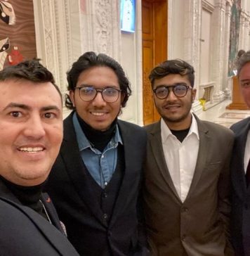 Students from Bangladesh of the Academy of Economic Studies in Bucharest, visit the Romanian Parliament