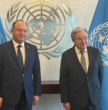 Romanian Foreign Minister Aurescu meets UN Secretary General Guterres in New York