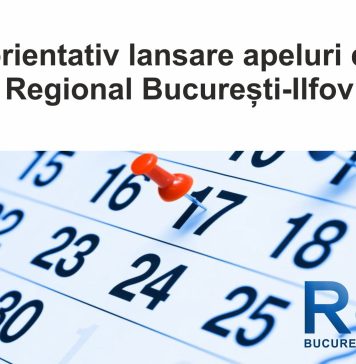 Calendar orientativ lansare apeluri de proiecte pentru Programul Regional Bucuresti-Ilfov 2021-2027