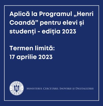 Ministerul Cercetării a lansat programul de Burse şi Premii ”Henri Coandă” pentru elevi şi studenţi
