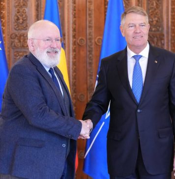 Iohannis s-a întâlnit cu vicepreședintele executiv al Comisiei Europene, Frans Timmermans