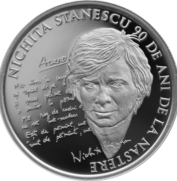 BNR lansează o monedă din argint cu tema 90 de ani de la nașterea lui Nichita Stănescu