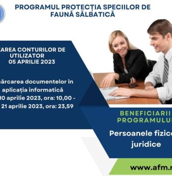 AFM deschide sesiunea de finanţare a Programului privind protecţia speciilor de faună sălbatică