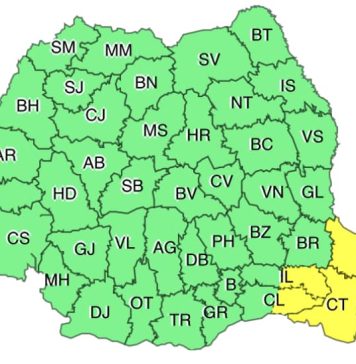 Ploi şi intensificări ale vântului, în centrul, sudul şi estul ţării, până joi seară