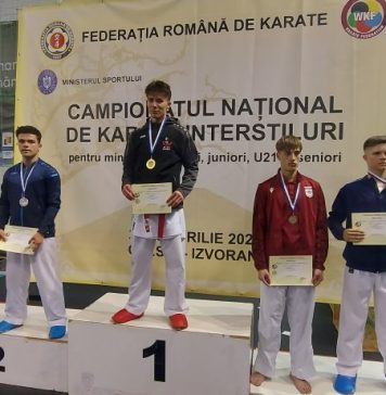 Armand Petrescu, aur la Campionatul naţional de karate interstiluri (kumite juniori)