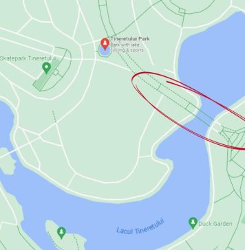 Podul de pe aleea principală din Parcul Tineretului din Capitală, închis pentru reabilitare