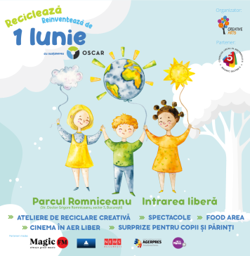 RECICLEAZĂ. REINVENTEAZĂ. Cel mai creativ minifestival de educație de mediu, pe 1 iunie, în Parcul Romniceanu