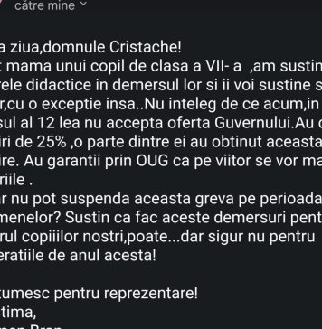 Iulian Cristache, Federația Națională a Asociațiilor de Părinți: ”Cu toții vrem să avem profesori mulțumiți și demni, dar nu pe spatele copiilor noștri”