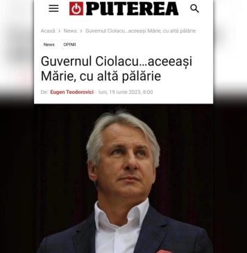 Eugen Orlando Teodorovici: Guvernul Ciolacu … aceeași Mărie, cu altă pălărie
