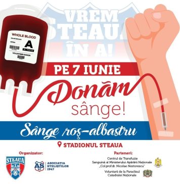 76 de Ani de Steaua București, sărbătoriți printr-o acțiune de donare de sânge