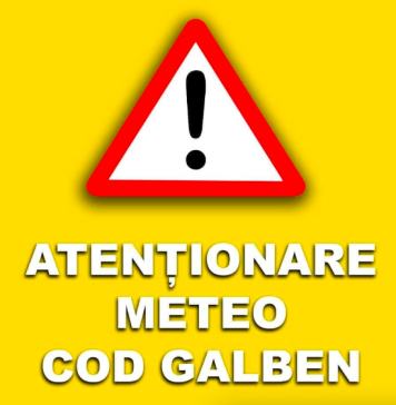 Cod galben de averse torențiale, descărcări electrice și izolat grindină în București și Ilfov